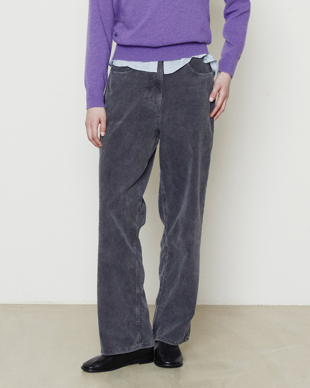 Brownyard - Garment Dyed Corduroy Pants (Navy) product image 1 | TRAB K-Fashion Australia