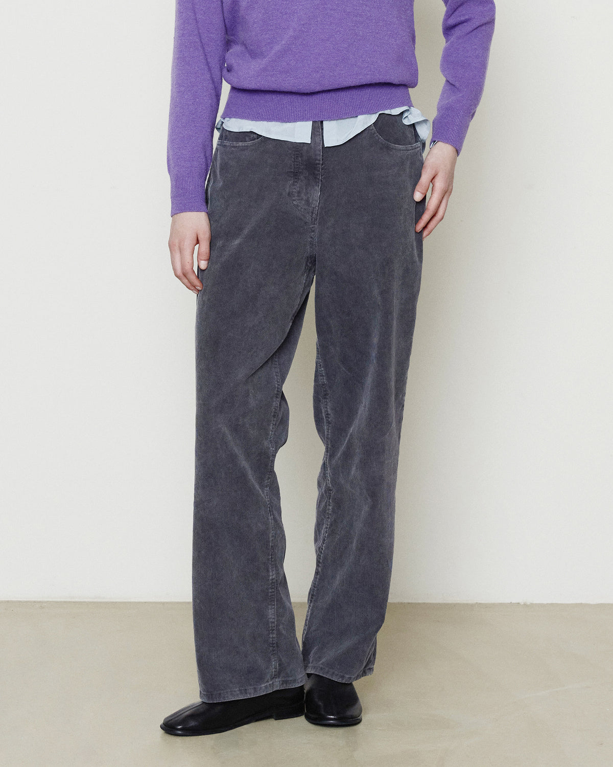Brownyard - Garment Dyed Corduroy Pants (Navy) product image 1 | TRAB K-Fashion Australia