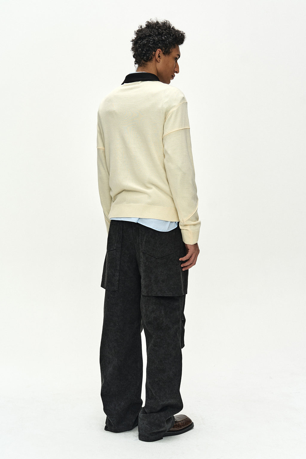 Andersson Bell - Raptor Three Layered Wide-Leg Trousers (black) (Black) product image 4 | TRAB K-Fashion Australia