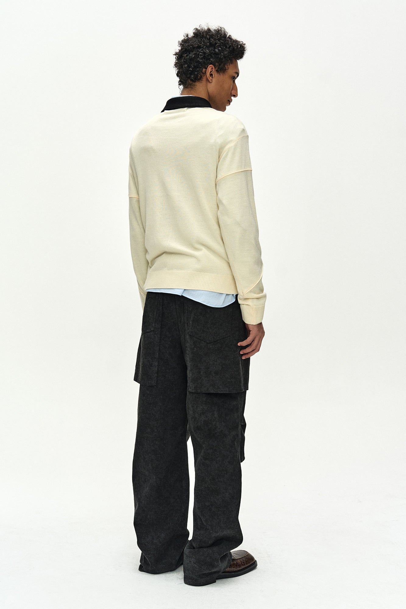Andersson Bell - Raptor Three Layered Wide-Leg Trousers (black) (Black) product image 4 | TRAB K-Fashion Australia