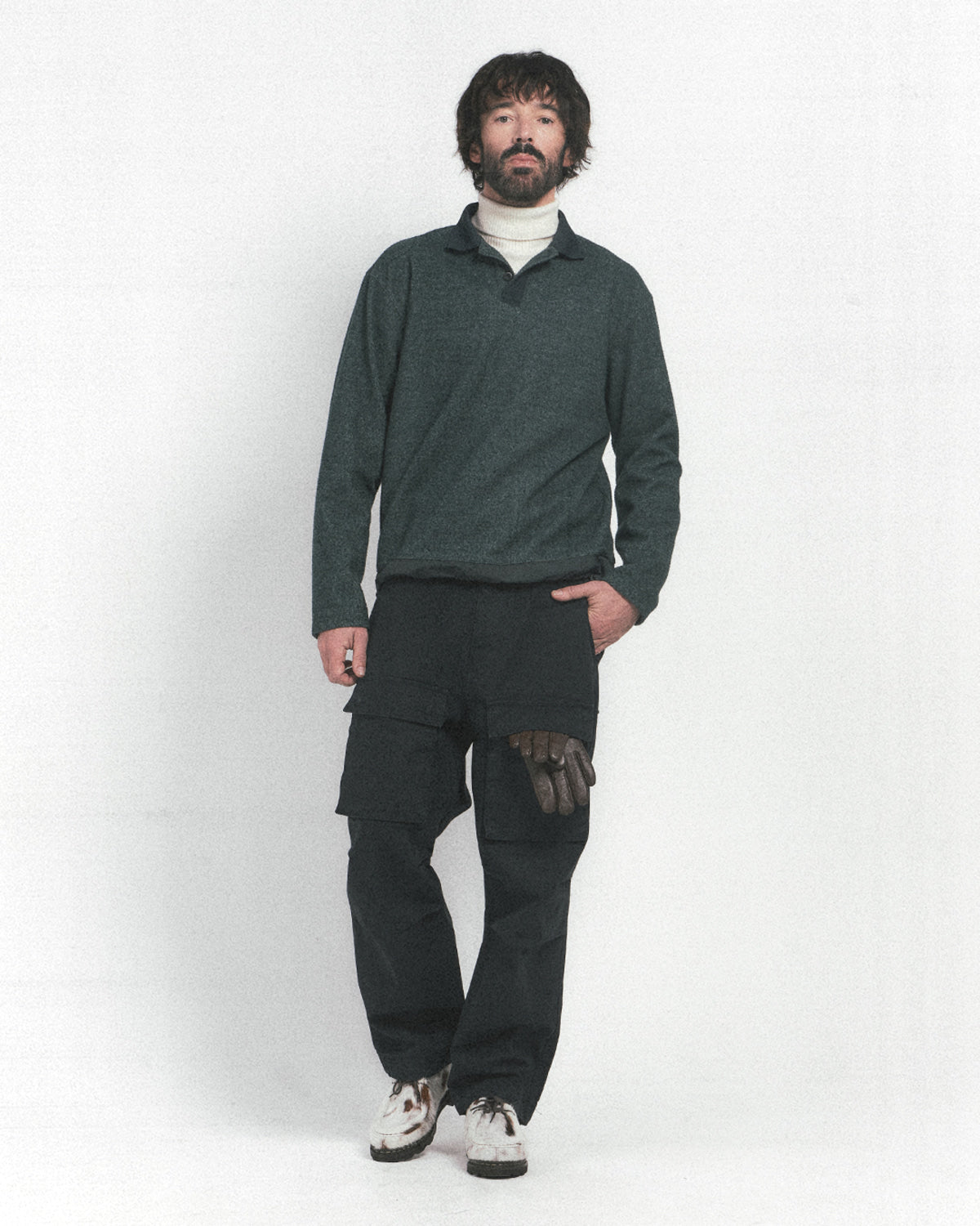 Eastlogue - Functional Relaxed Polo Shirt (Green) product image 1 | TRAB K-Fashion Australia