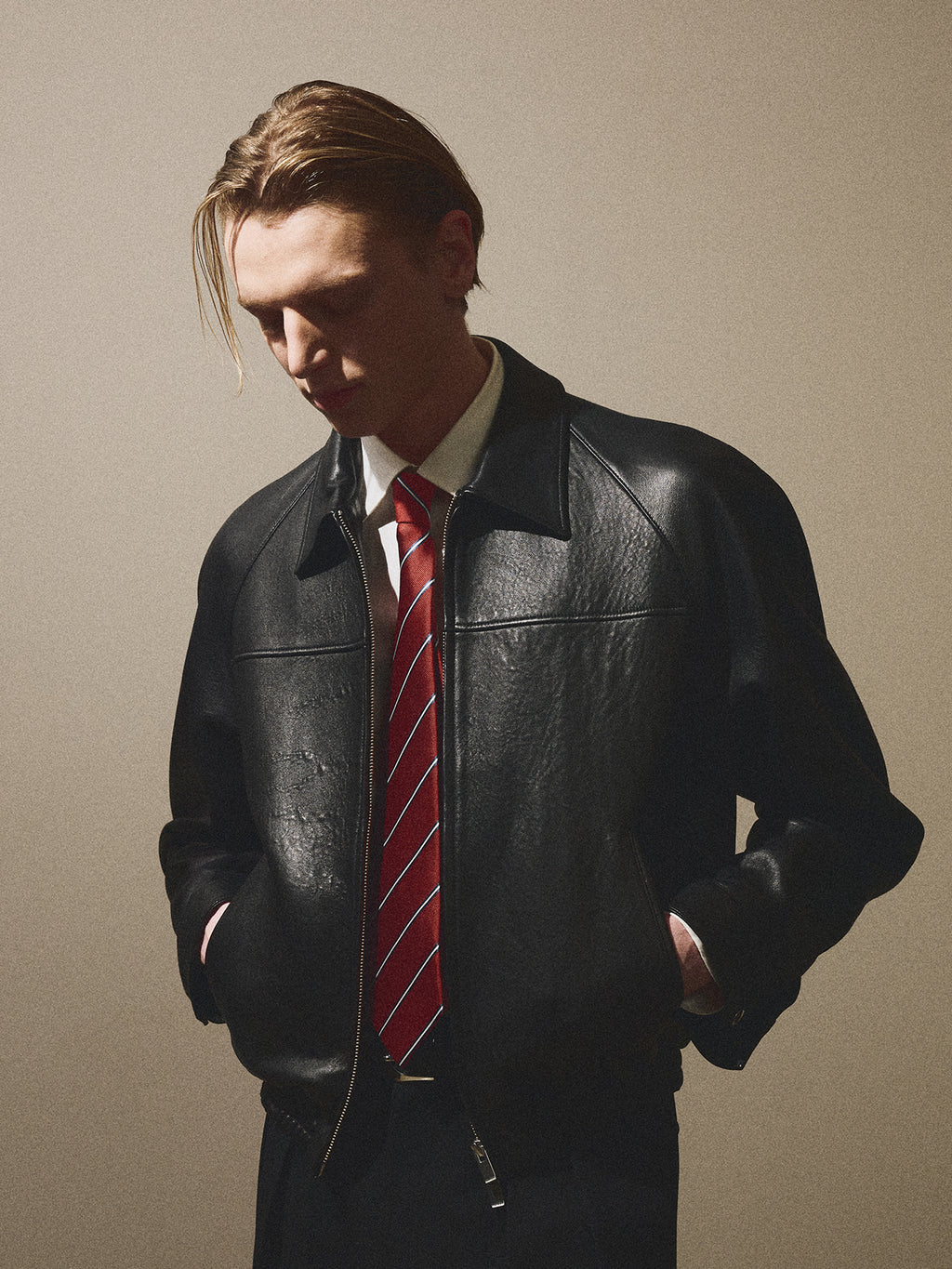 Tonywack - Vintage Lamb Leather Bomber Jacket (Black) product image 10 | TRAB K-Fashion Australia