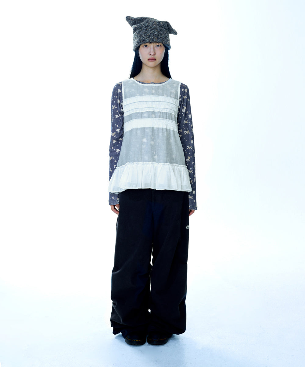 Coyseio - Sheer Layered Sleeveless (White) product image 15 | TRAB K-Fashion Australia
