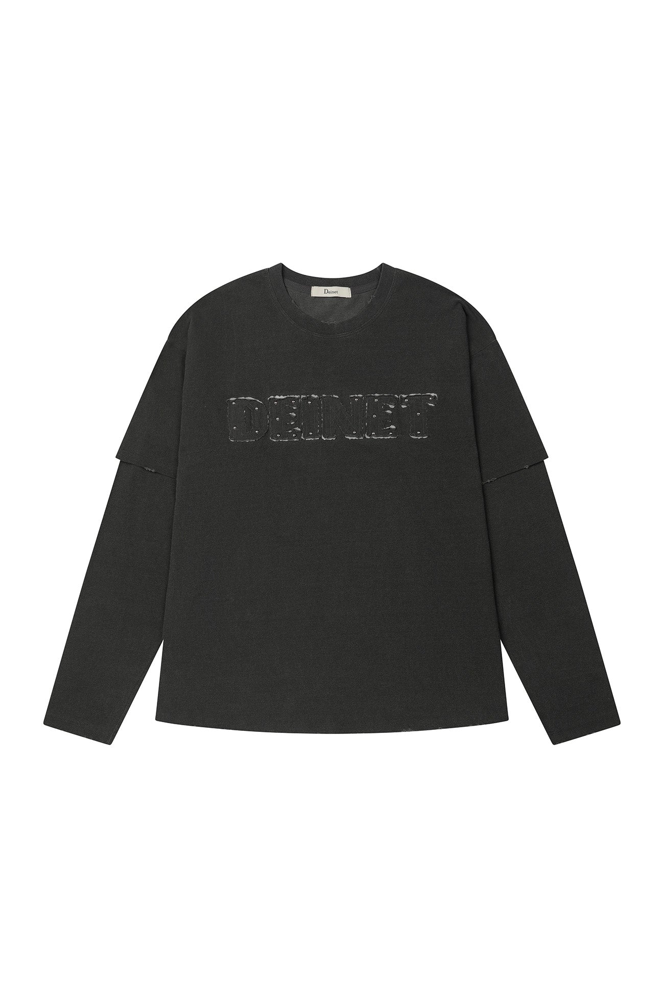 Deinet - Applique Layered T-Shirt (Dark Grey) product image 7 | TRAB K-Fashion Australia