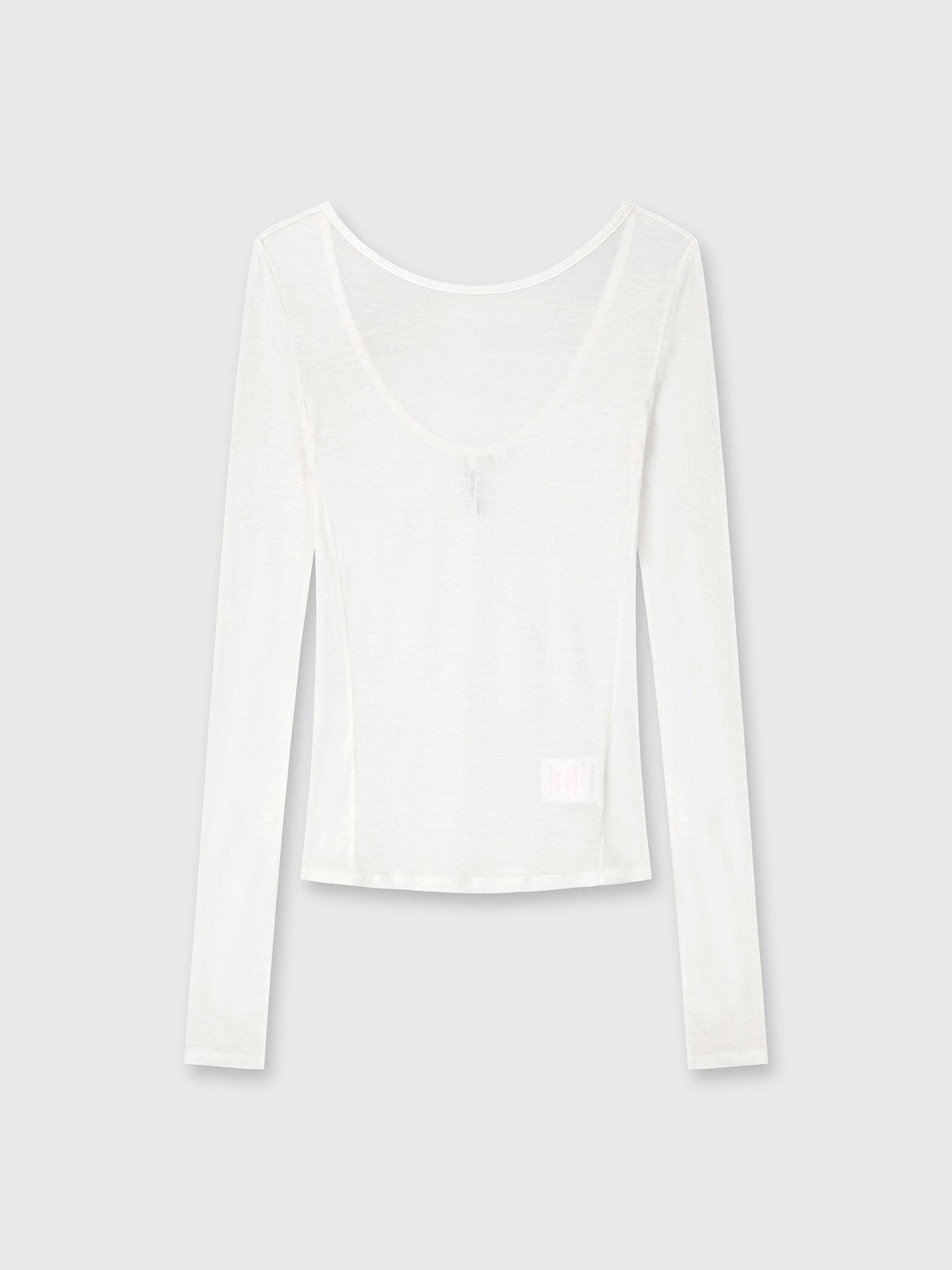 Tonywack - Low Back Long Sleeve T-Shirt (White) product image 6 | TRAB K-Fashion Australia