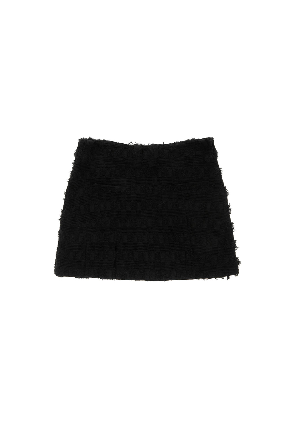 Matin Kim - Pleats Mixed Tweed Mini Skirt (Black) product image 2 | TRAB K-Fashion Australia
