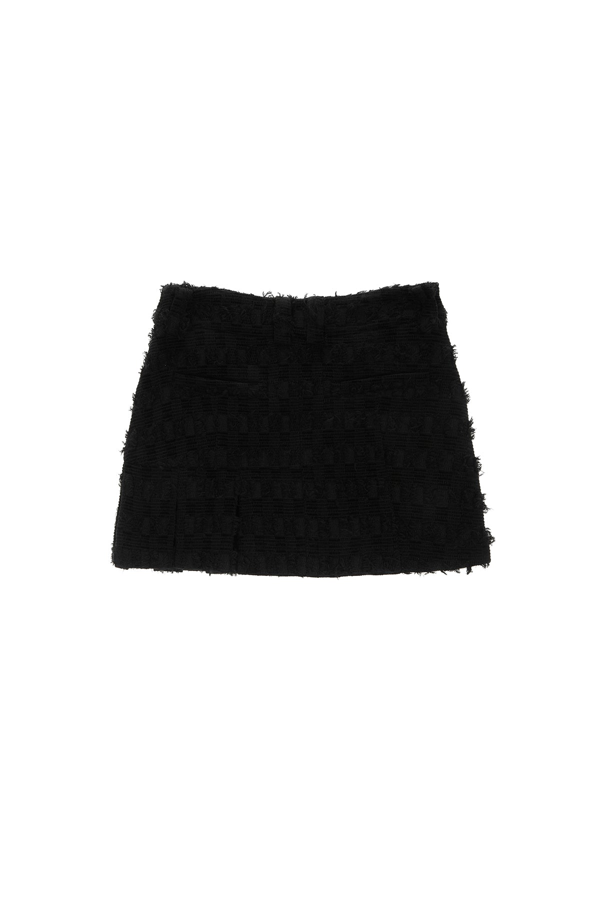 Matin Kim - Pleats Mixed Tweed Mini Skirt (Black) product image 2 | TRAB K-Fashion Australia