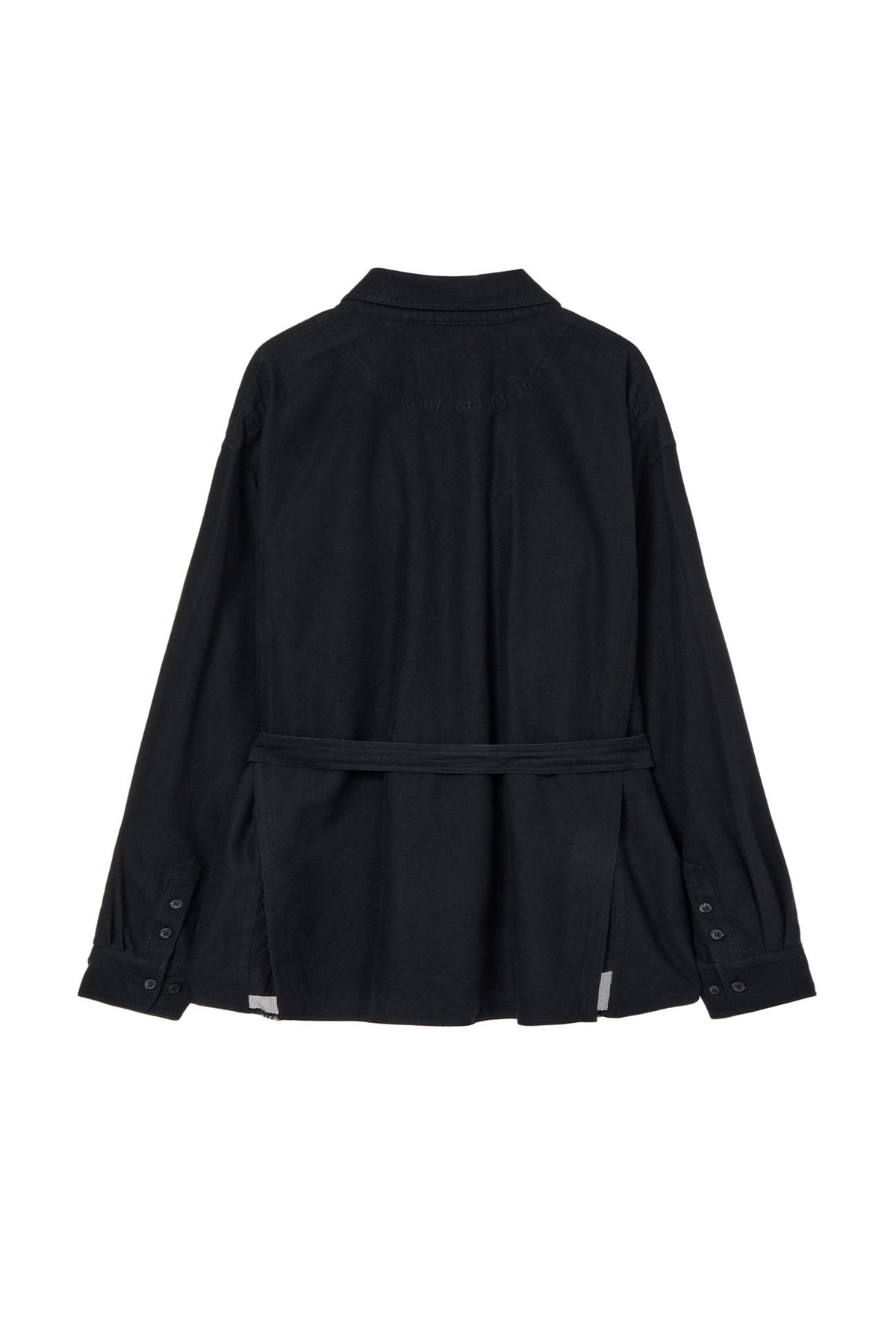 Deinet - Frayed Cotton Shirt (Black) product image 2 | TRAB K-Fashion Australia