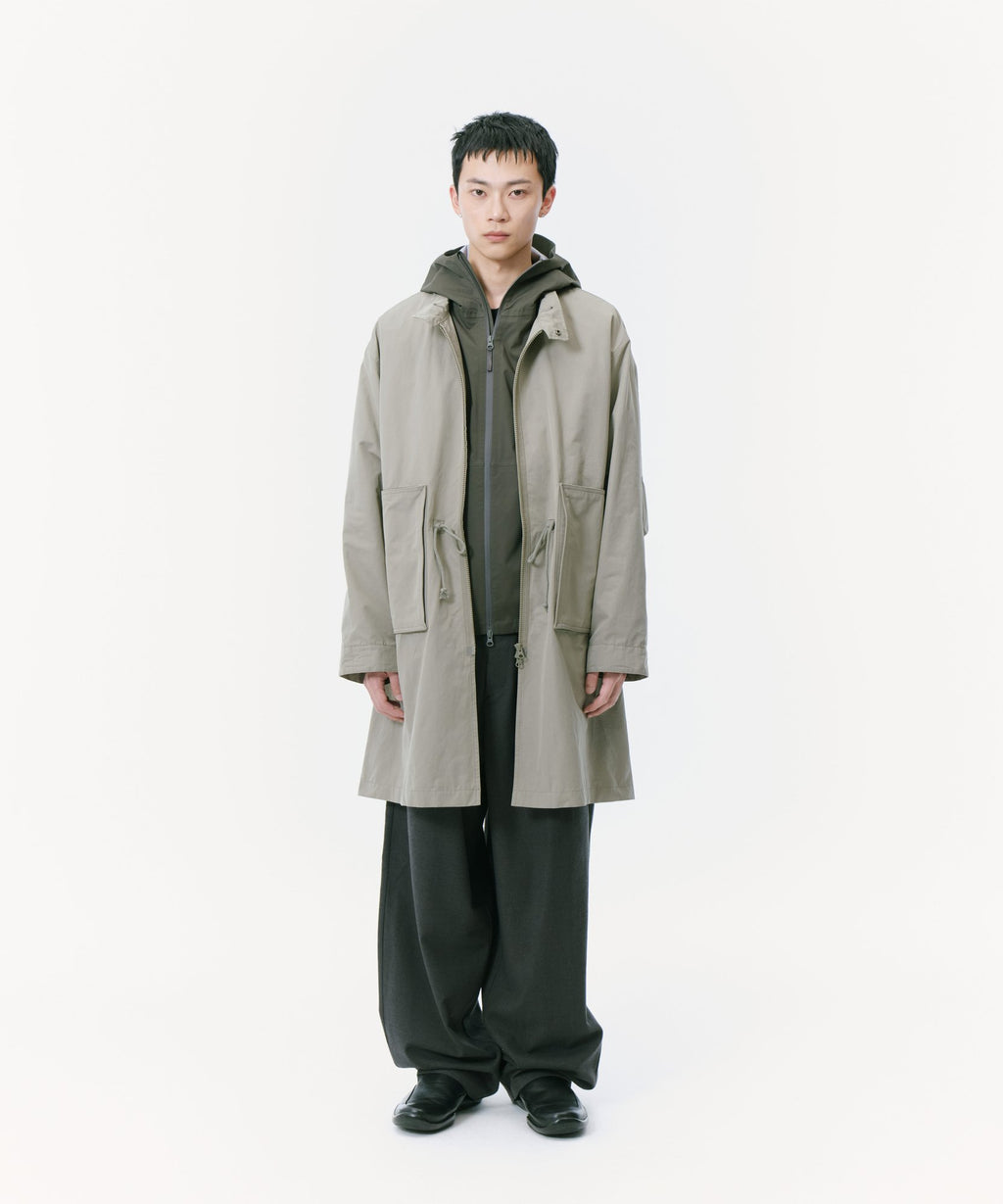 Zipper Field Parka (Grey Beige)
