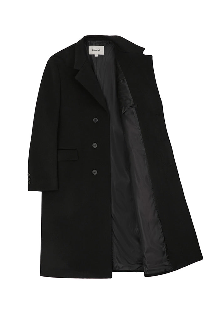 Tonywack - Cashmere Single-Breasted Tailored Coat (Black) product image 6 | TRAB K-Fashion Australia