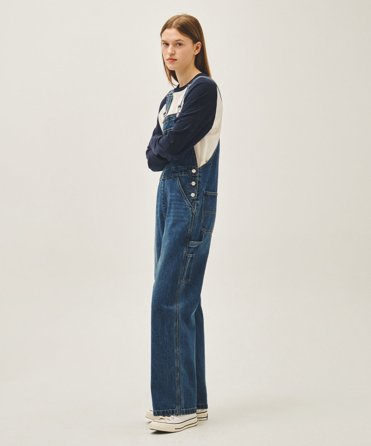 Marithe & Francois Girbaud - Denim Overall Pants (Blue) product image 2 | TRAB K-Fashion Australia