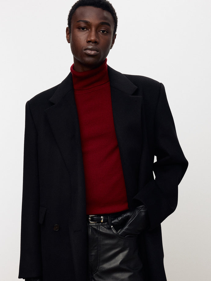 Tonywack - Wool And Cashmere Tailored Wrap Coat (Black) product image 10 | TRAB K-Fashion Australia