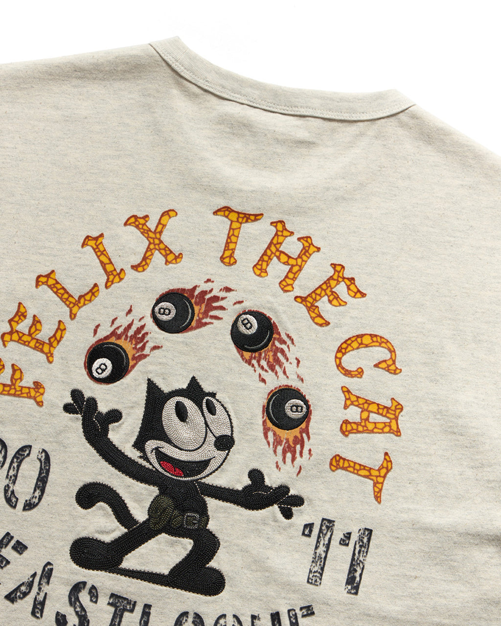 Eastlogue - Felix 8-ball Juggle Embroidered T-shirts (Oatmeal) product image 4 | TRAB K-Fashion Australia