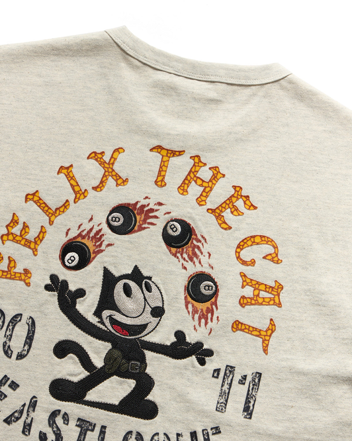 Eastlogue - Felix 8-ball Juggle Embroidered T-shirts (Oatmeal) product image 4 | TRAB K-Fashion Australia