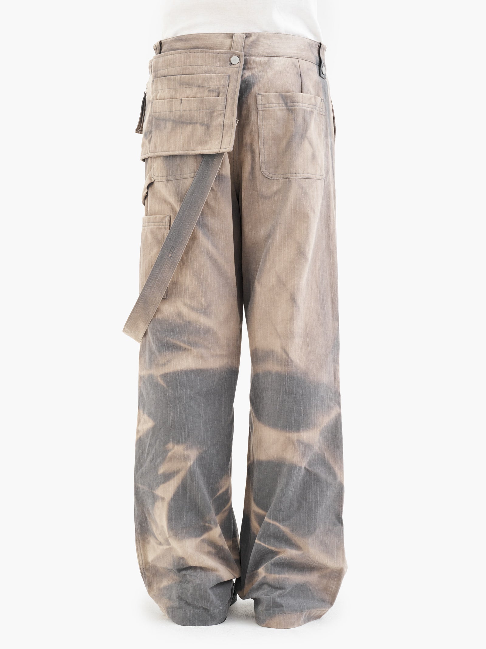 Jiyong Kim - Sun-Bleached Double Knee Trousers (Grey) product image 8 | TRAB K-Fashion Australia