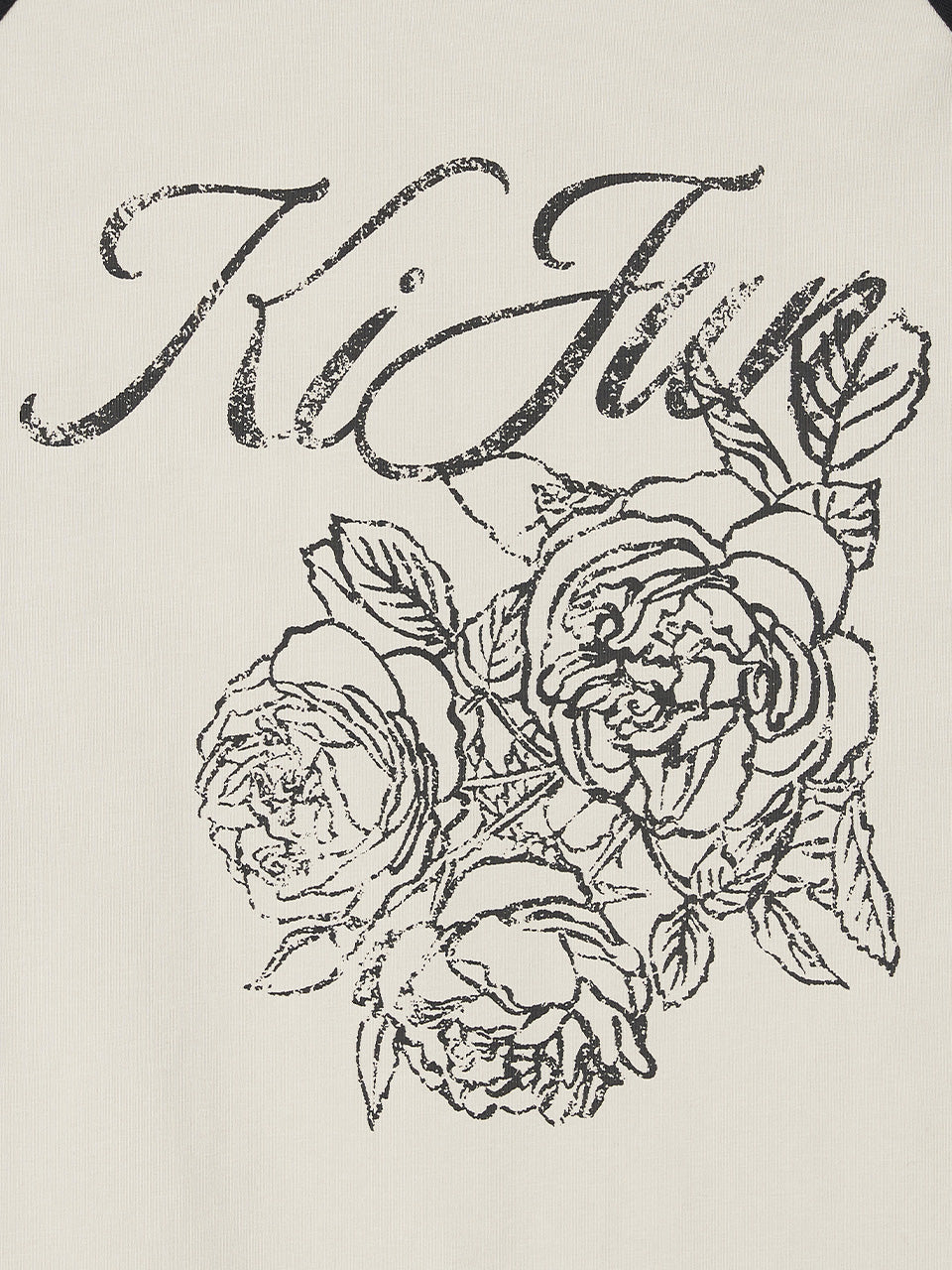 Kijun - Rose Raglan Tee (Charcoal) product image 9 | TRAB K-Fashion Australia