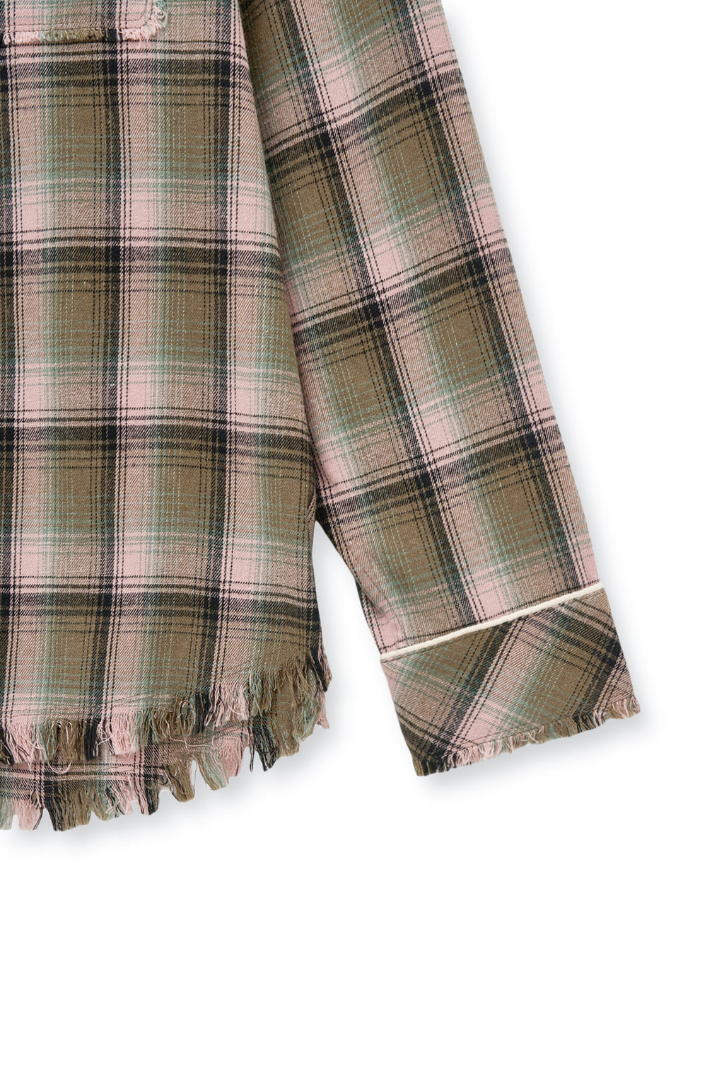 Matin Kim - Check Flannel Pocket Shirt (Pink) product image 4 | TRAB K-Fashion Australia