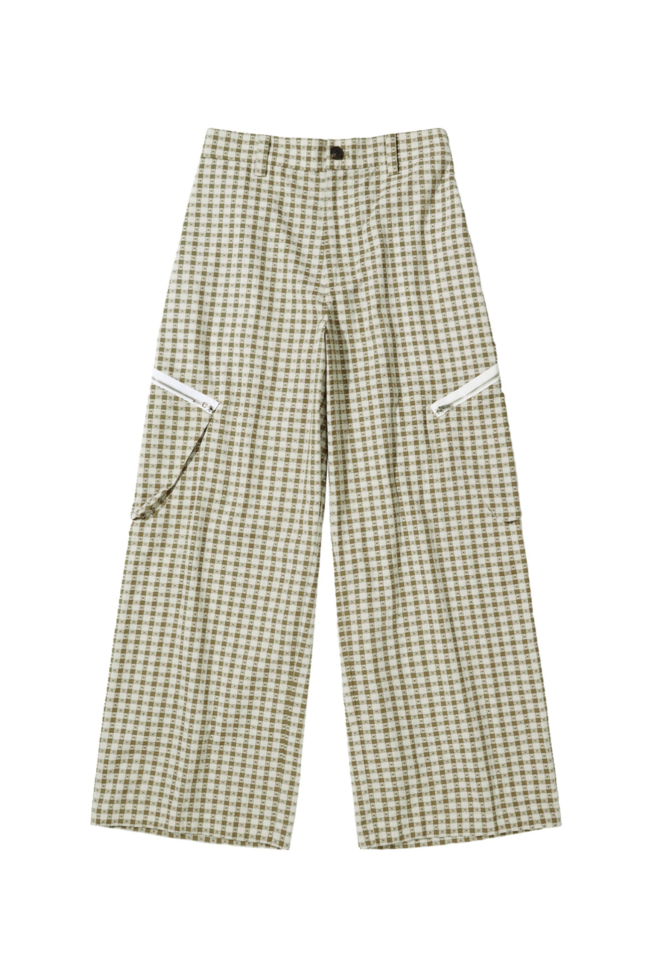 Deinet - Deinet Check Cargo String Pants (Beige) product image 1 | TRAB K-Fashion Australia