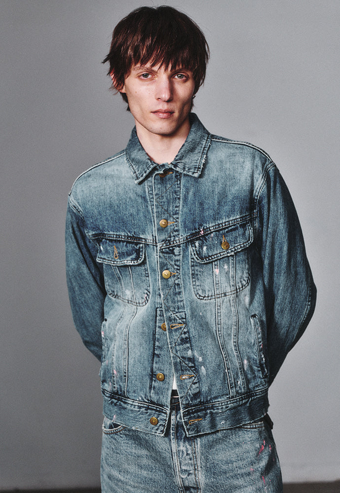 Art if acts - Painted Denim Trucker (Used Light Blue) product image 5 | TRAB K-Fashion Australia