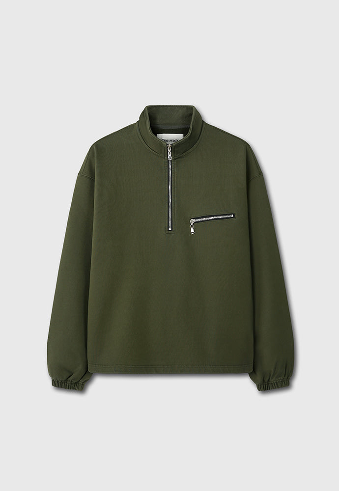 Tonywack - Extra Heavy Sweat Half Zip-Up (Fern Green) product image 5 | TRAB K-Fashion Australia