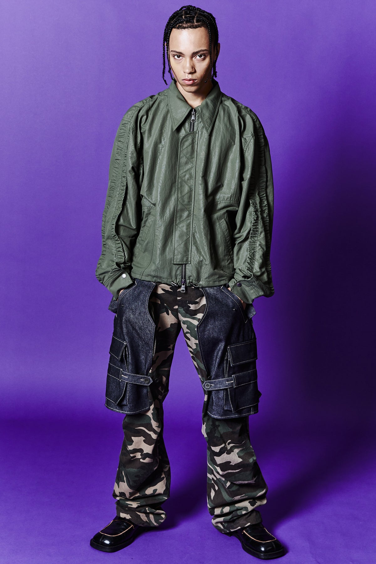 Andersson Bell - Cardin Zip-Up Jacket (Khaki) product image 6 | TRAB K-Fashion Australia