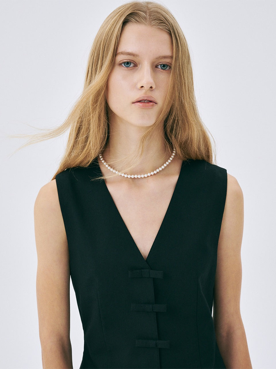 Mardi Mercredi - Ribbon Vest (Black) product image 1 | TRAB K-Fashion Australia