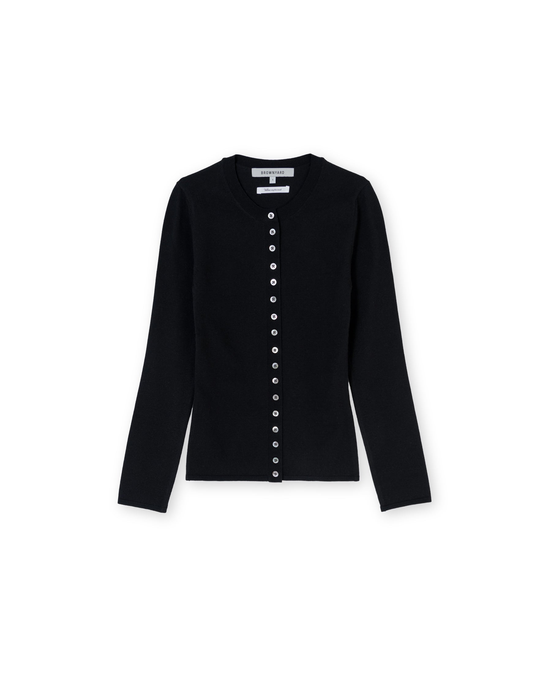 Brownyard - Slim Round Cardigan (Black) product image 5 | TRAB K-Fashion Australia