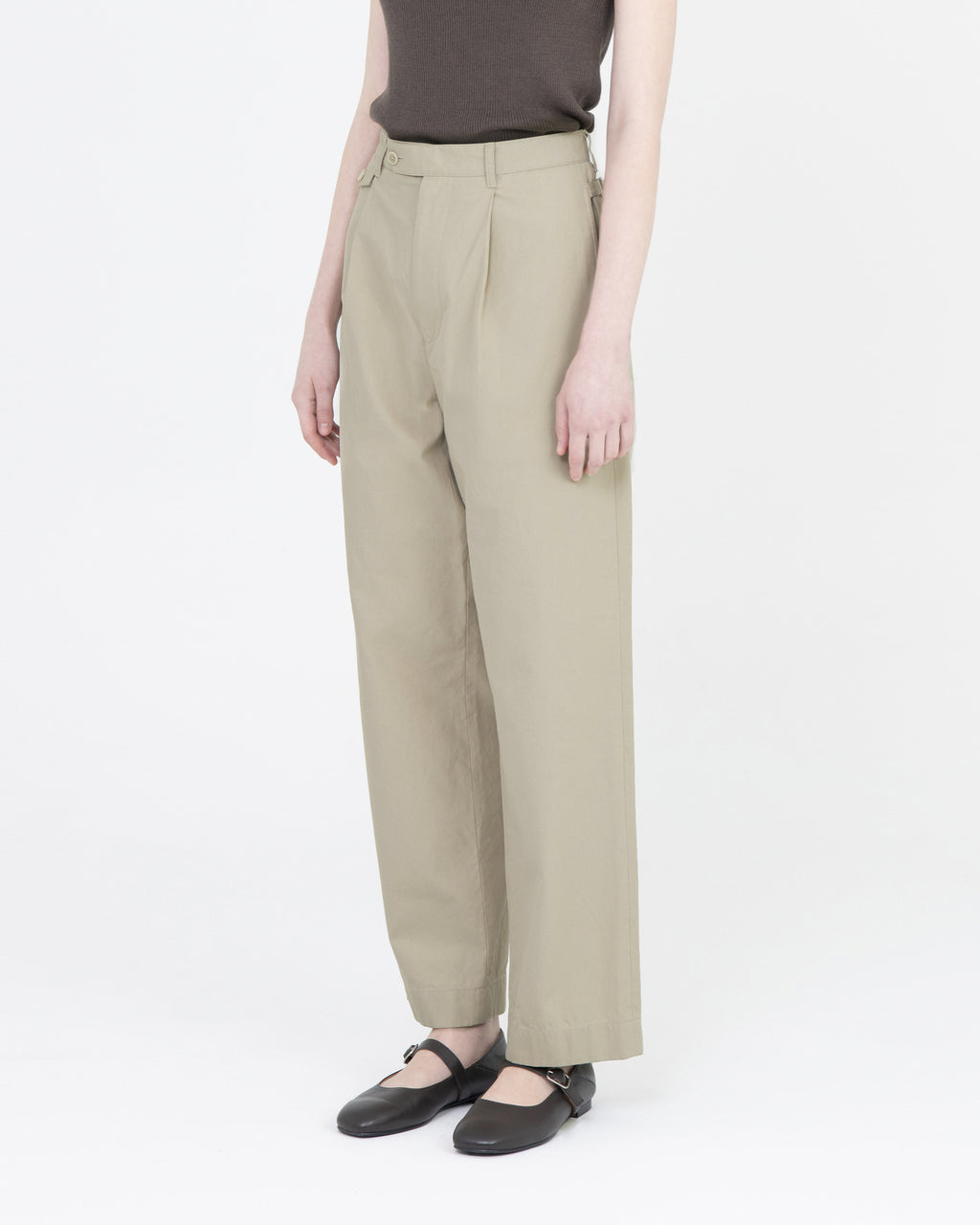Brownyard - Loose Tapered Cotton Pants (Stone) product image 3 | TRAB K-Fashion Australia