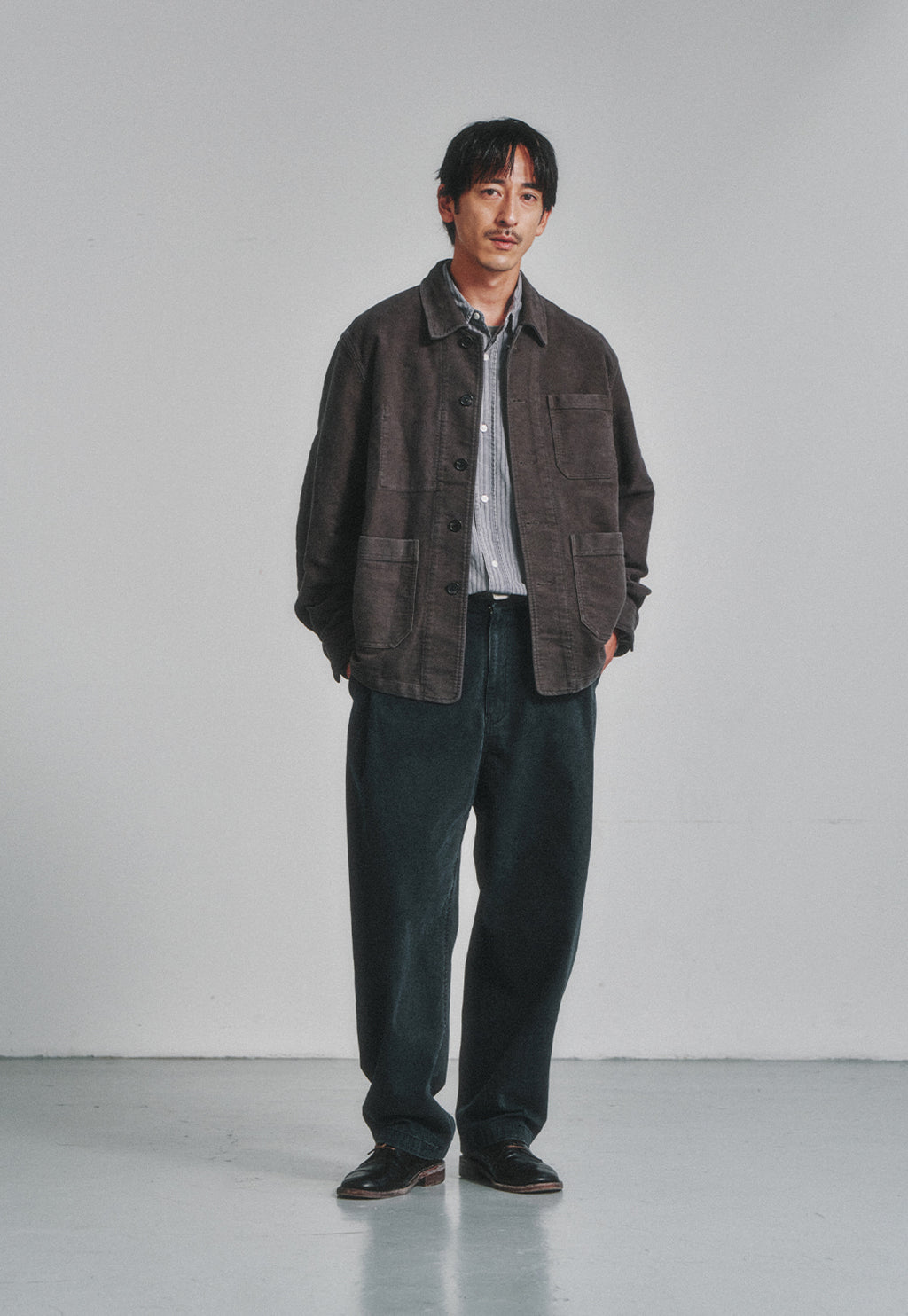 Art if acts - Washed Moleskin French Work Jacket (Stone) product image 4 | TRAB K-Fashion Australia
