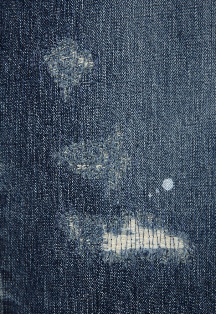 Art if acts - Damaged One Tuck Curve Denim Pants (Indigo) product image 11 | TRAB K-Fashion Australia