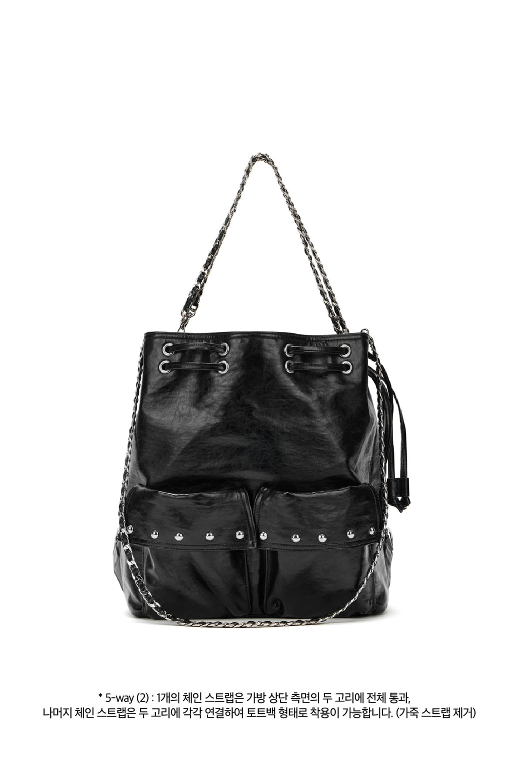 Deinet - Deinet 5-Way Stud Pocket Multi Bag (Black) product image 11 | TRAB K-Fashion Australia