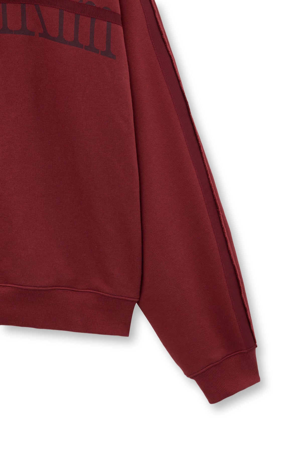 Matin Kim - Cut Out Half Zip Sweatshirt (Burgundy) product image 5 | TRAB K-Fashion Australia