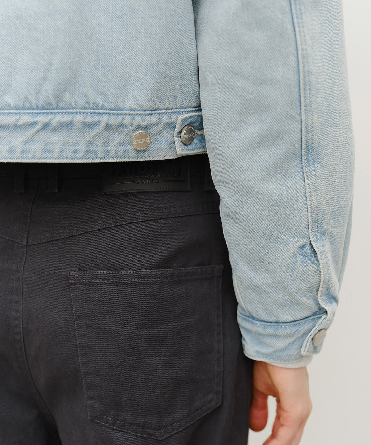 Marithe & Francois Girbaud - Crop Shearling Denim Jacket (Light Blue) product image 5 | TRAB K-Fashion Australia