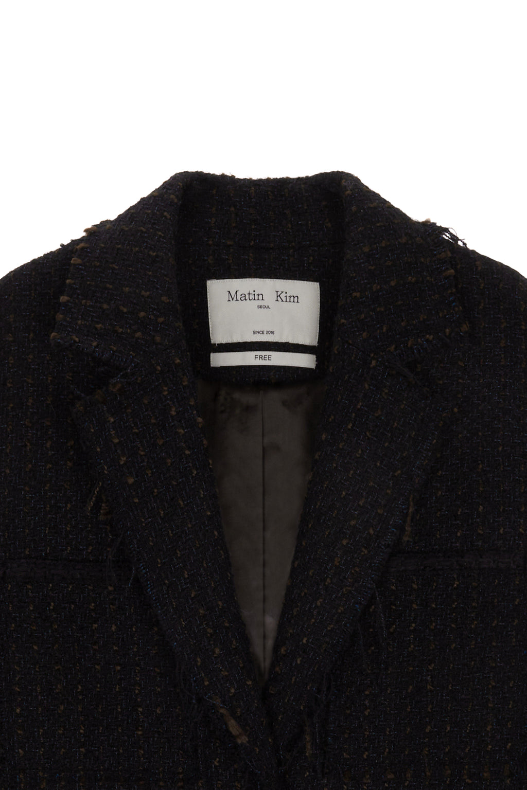 Matin Kim - Tweed Pocket Blazer (Black) product image 3 | TRAB K-Fashion Australia