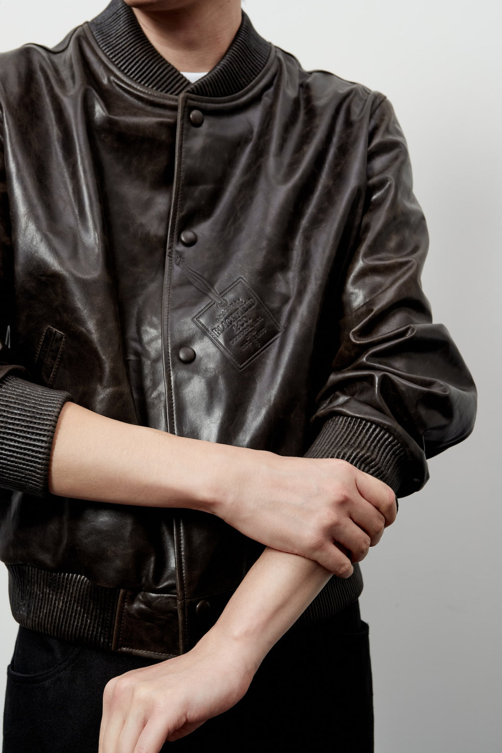 Stu - Stamped Lamb Skin Leather Jacket (Brown) product image 16 | TRAB K-Fashion Australia