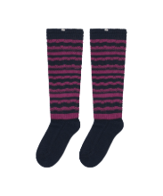 Coyseio - Striped Mori Knee Socks (Navy) product image 1 | TRAB K-Fashion Australia