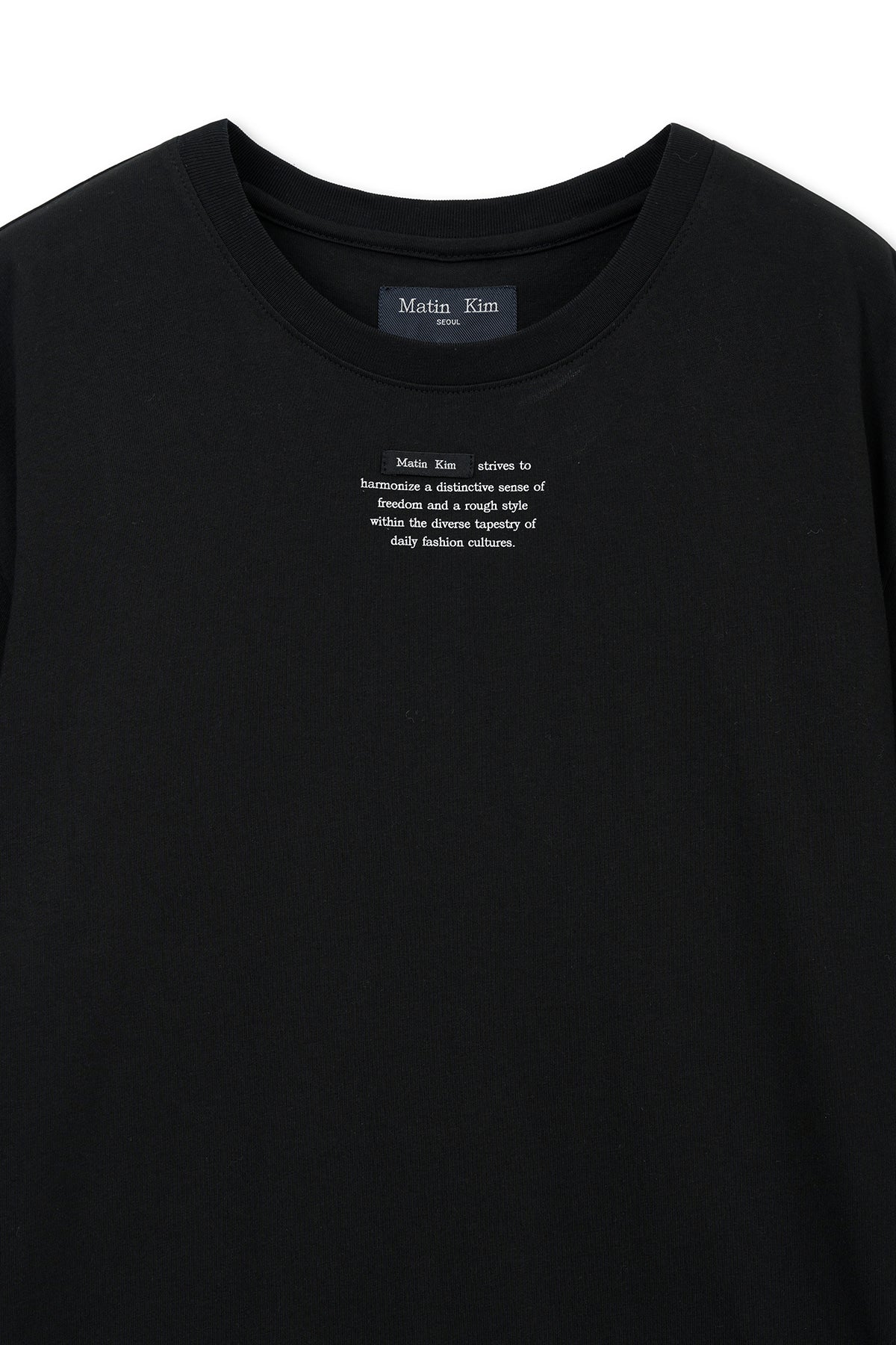 Matin Kim - Label Point Lettering Top (Black) product image 3 | TRAB K-Fashion Australia