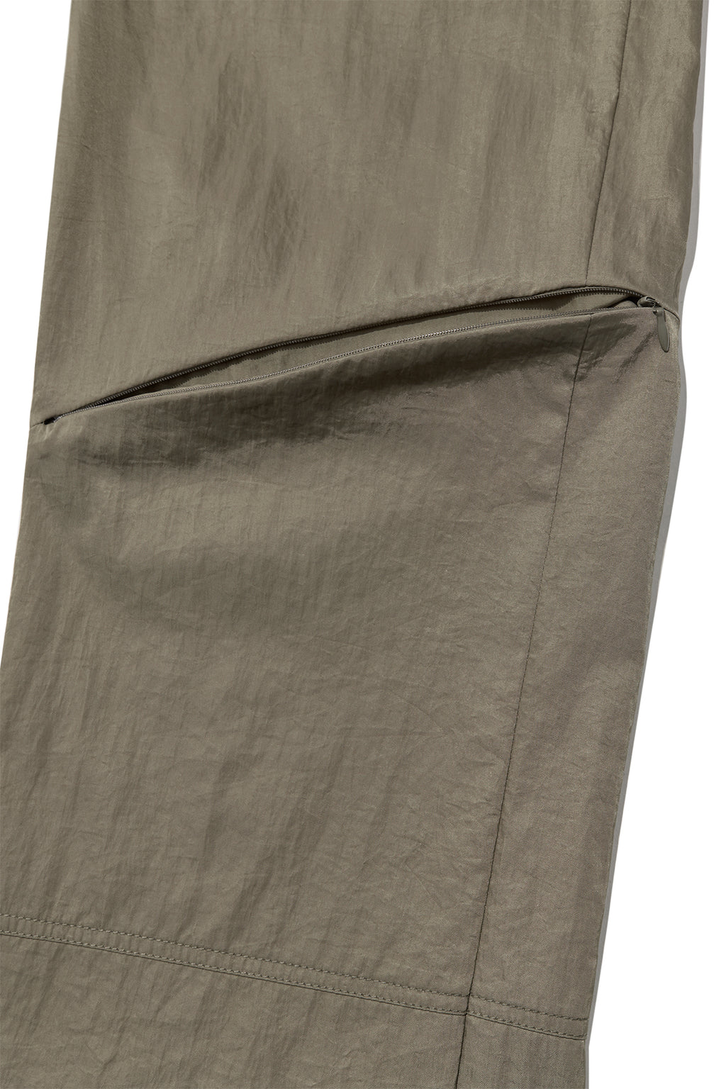 Matin Kim - Zipper Detail Nylon Pants (Khaki) product image 5 | TRAB K-Fashion Australia