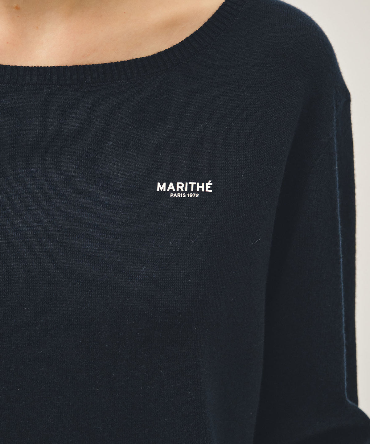 Marithe & Francois Girbaud - Boat Neck Knit Pullover (Navy) product image 4 | TRAB K-Fashion Australia