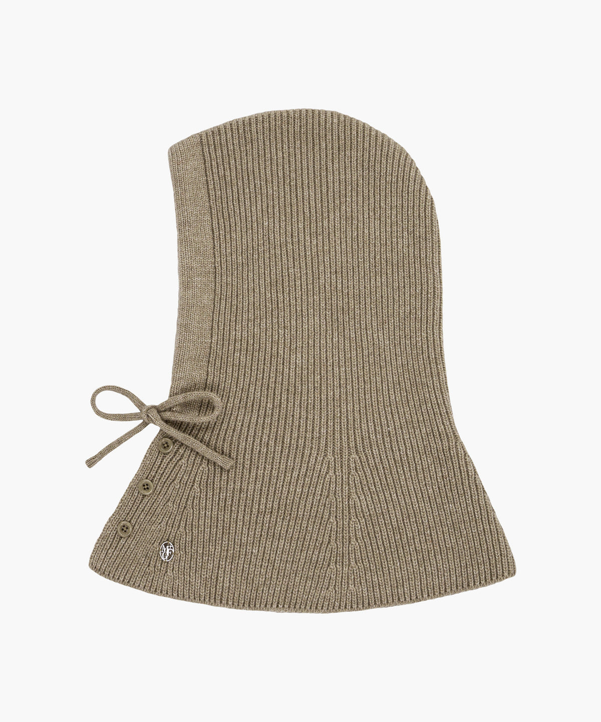 Marithe & Francois Girbaud - Circle Logo Cape Balaclava (Oatmeal) product image 2 | TRAB K-Fashion Australia