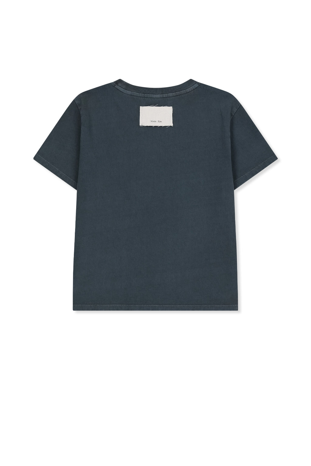 Matin Kim - Washed Logo Full Pintuck Top (Smoke Blue) product image 2 | TRAB K-Fashion Australia