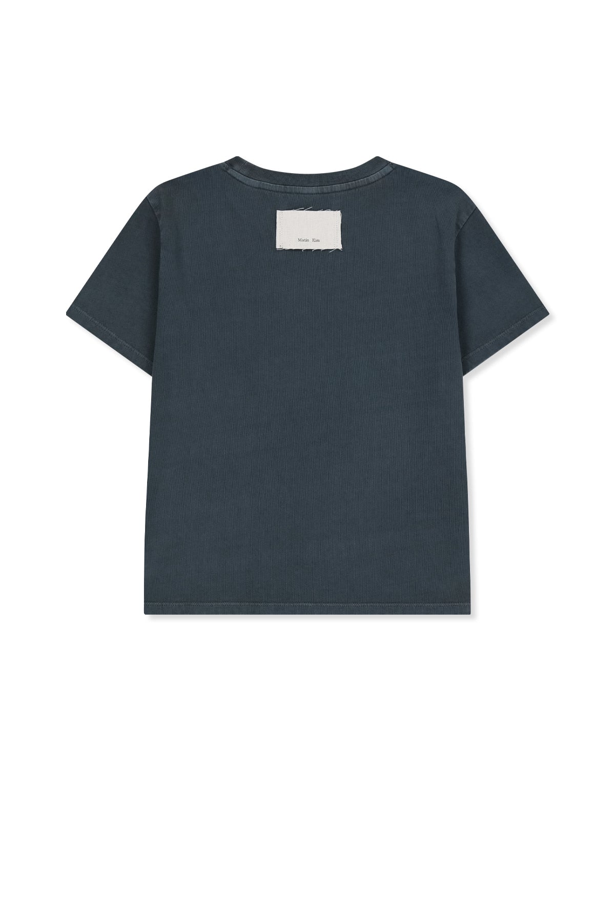 Matin Kim - Washed Logo Full Pintuck Top (Smoke Blue) product image 2 | TRAB K-Fashion Australia