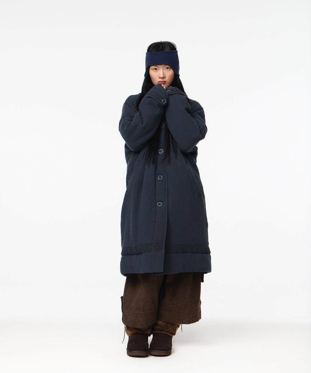 Coyseio - Soft Stitch Padded Coat (Blue Charcoal) product image 2 | TRAB K-Fashion Australia