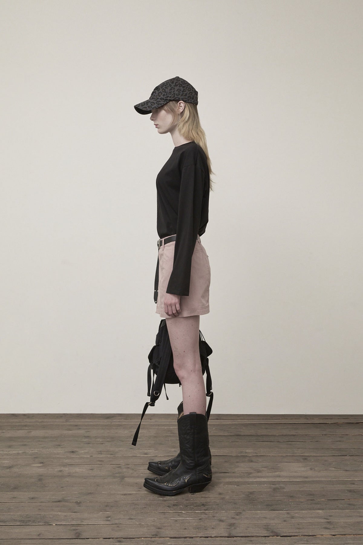 Matin Kim - Pocket Foldover Wrap Mini Skirt (Indian Pink) product image 6 | TRAB K-Fashion Australia