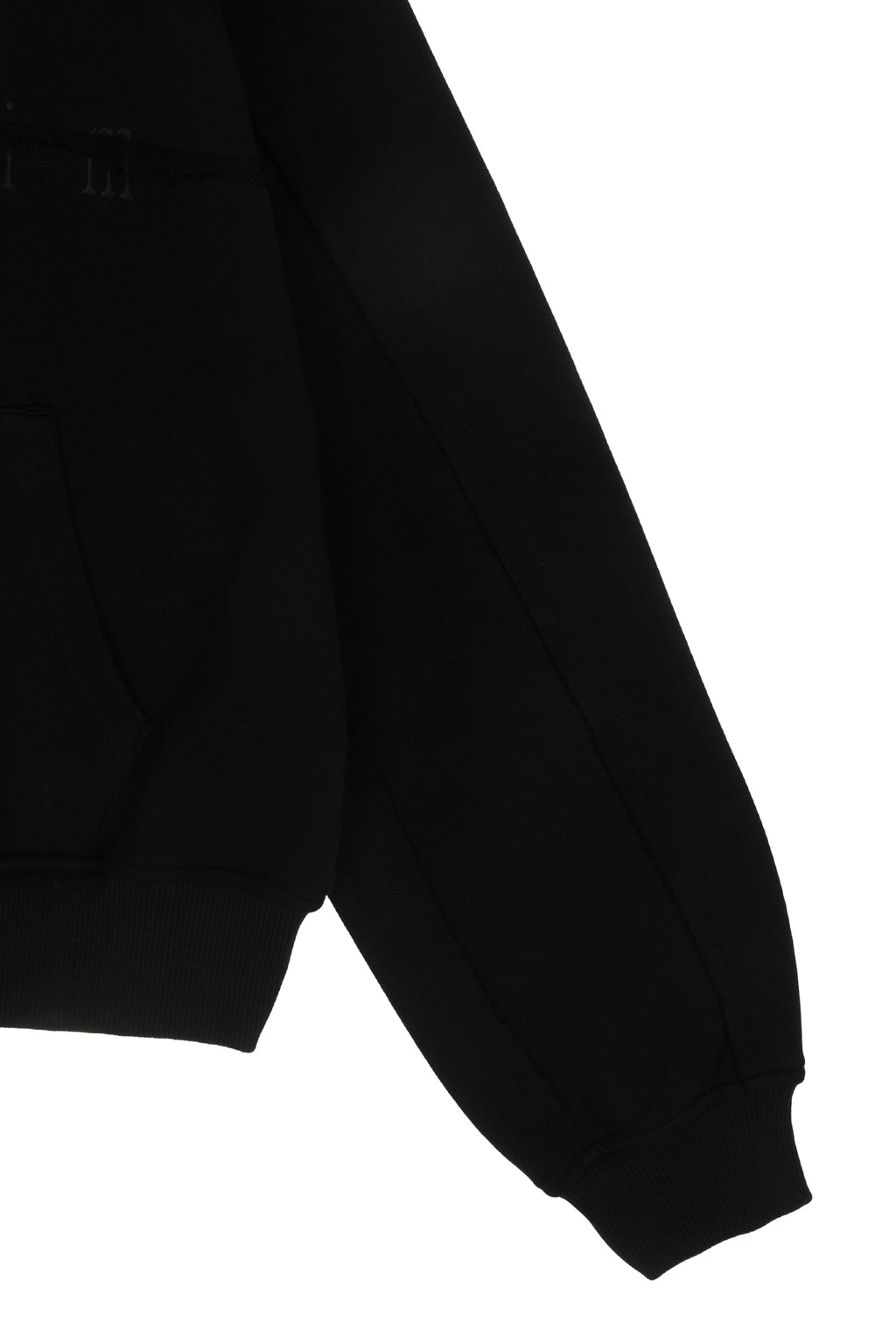 Matin Kim - Cutted Logo Hoody (Black) product image 4 | TRAB K-Fashion Australia