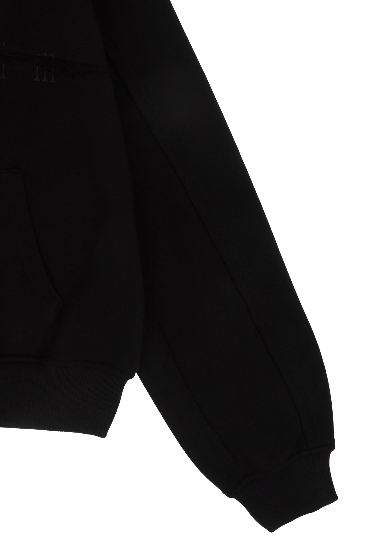 Matin Kim - Cutted Logo Hoody (Black) product image 4 | TRAB K-Fashion Australia