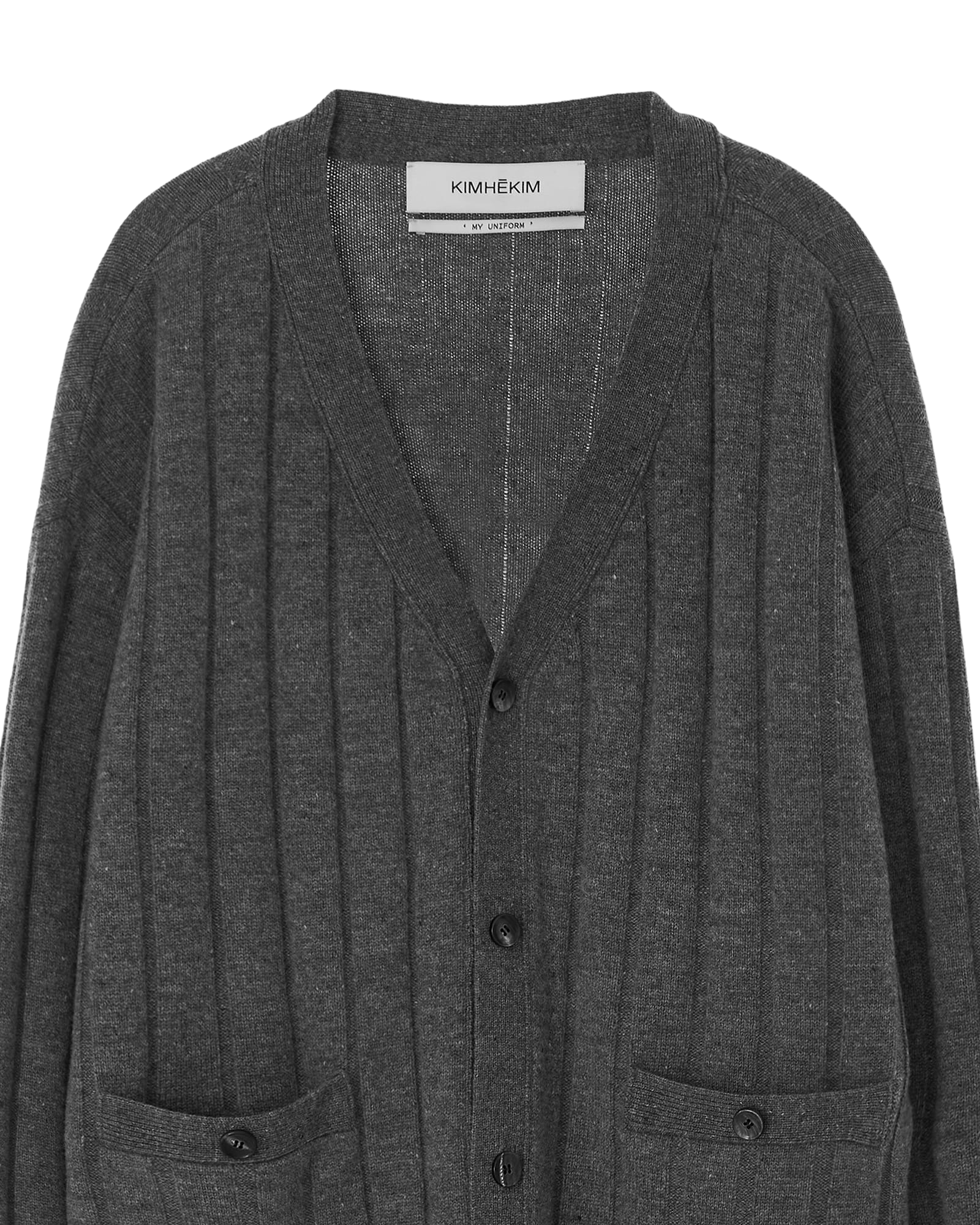 Kimhe Kim - V-Neck Cardigan (Dark Grey) product image 11 | TRAB K-Fashion Australia