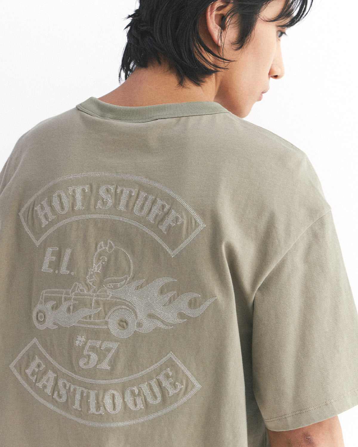 Eastlogue - Racing Club T-shirts (Sand) product image 3 | TRAB K-Fashion Australia