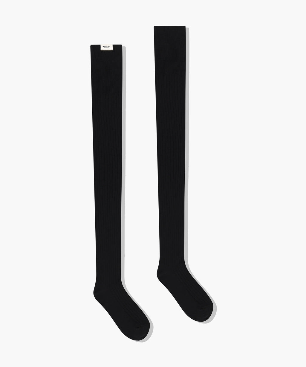 Marithe & Francois Girbaud - Over Knee Long Socks (Black) product image 2 | TRAB K-Fashion Australia