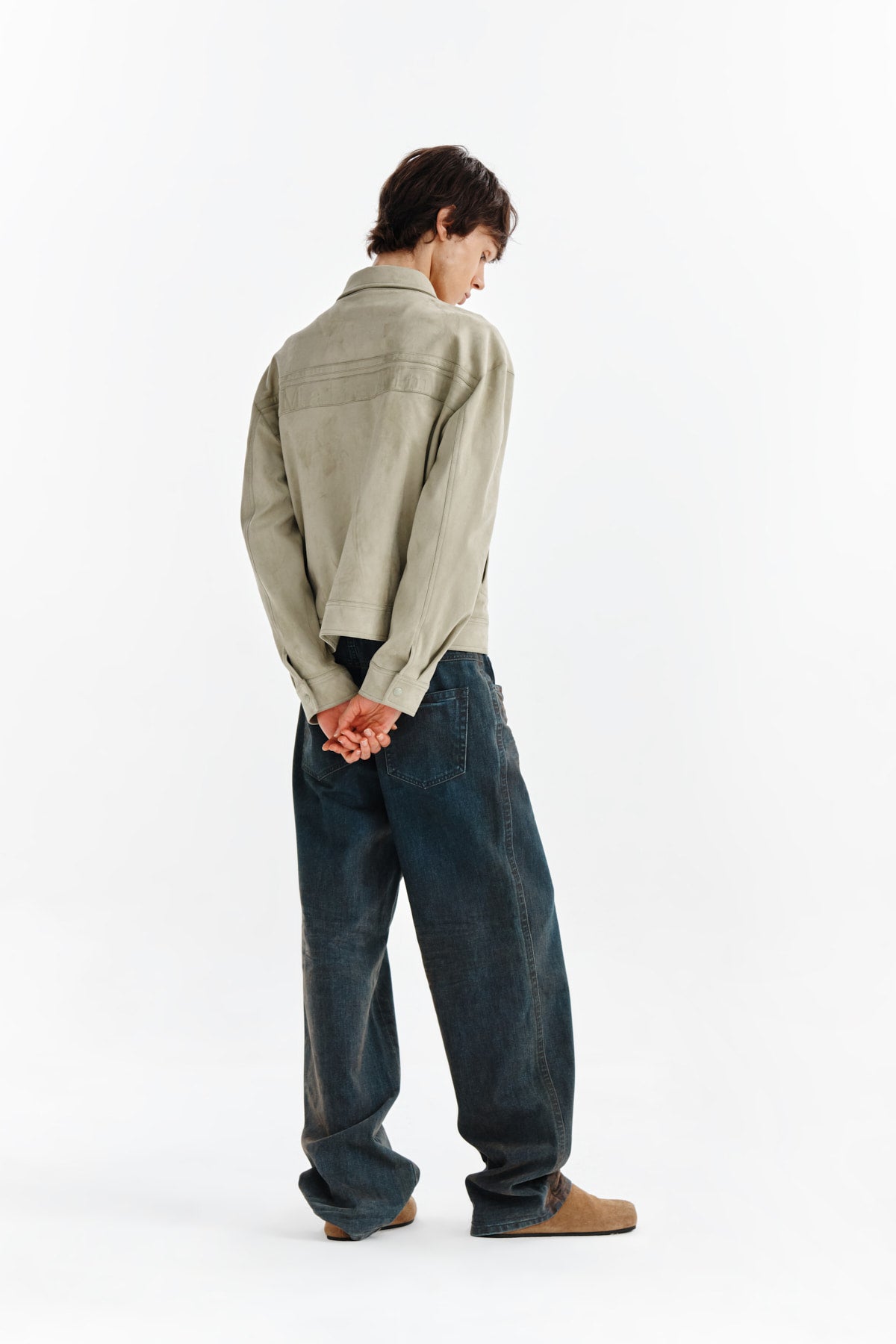 Matin Kim - Vintage Velvet Denim Pants (Blue) product image 9 | TRAB K-Fashion Australia